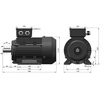 Эл.двигатель ESQ PR 90 L6 GST-Б1-S12-IE2 1.5/1000 IM 1081