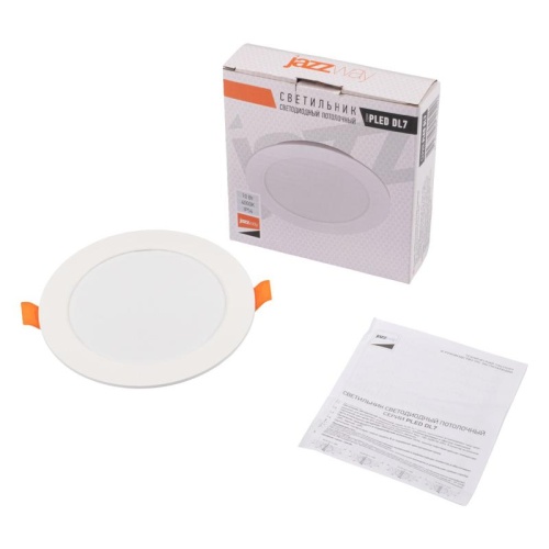 Светильник светодиодный PLED DL7 WH Downlight 12Вт 4000К 145х26мм IP54 ДВО встраив. Pro JazzWay 5042544 фото 4