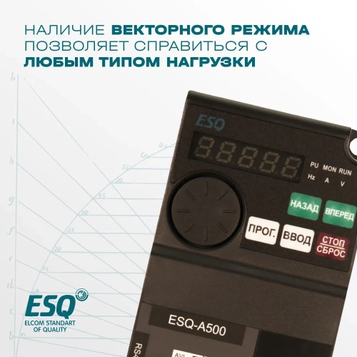 Частотный преобразователь ESQ-A500-021-2.2K 2.2кВт 200-240В фото 6