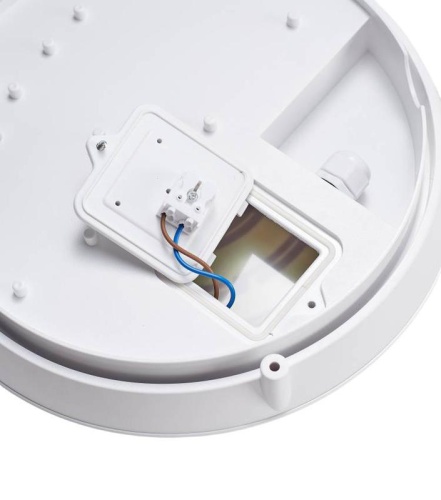 Светильник светодиодный WP 25 C 15W OP 940 D300 EL WH 300х300х93мм 15Вт 4000К IP66 пылевлагозащ. ЖКХ с БАП 1.5ч бел. Русский Свет 15072523332 фото 4
