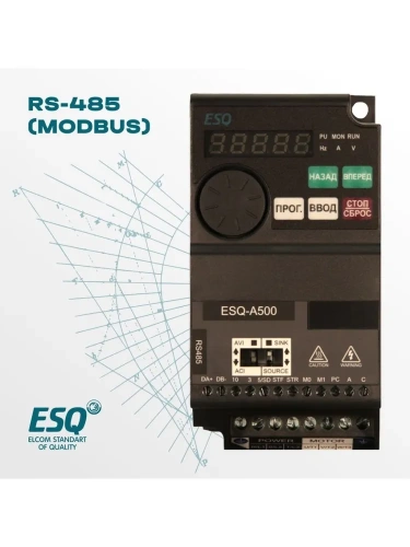 Частотный преобразователь ESQ-A500-021-1.5K 1.5кВт 200-240В фото 3