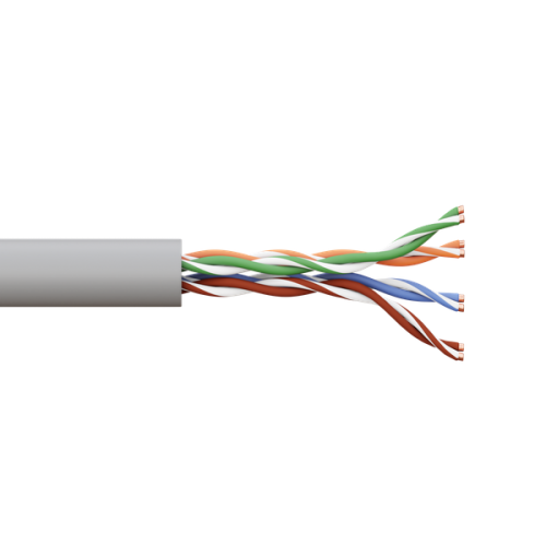 Кабель витая пара U/UTP кат.5E 4 пары 24 AWG solid PVC сер. (м) TERACOM PRO EKF TRP-5EUTP-04PVC-GY-IN3 фото 2