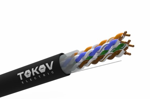 Кабель витая пара U/UTP 4х2х24AWG(0.51мм) кат.5E PE outdoor Fluke tested 305м (м) PRO TOKOV ELECTRIC TKP-C05-U42-5E-305-OD фото 2