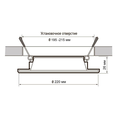 Светильник светодиодный PLED DL7 24Вт 6500К IP54 2040лм WH встраив. бел. Pro JazzWay 5069121 фото 6