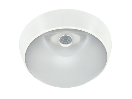 Светильник светодиодный WP 15 C 12W OP 840 D220 WH MDM 220х80мм 12Вт 4000К IP54 ЖКХ круглый пылевлагозащ. с датчиком движ. бел. Русский Свет 15071523453