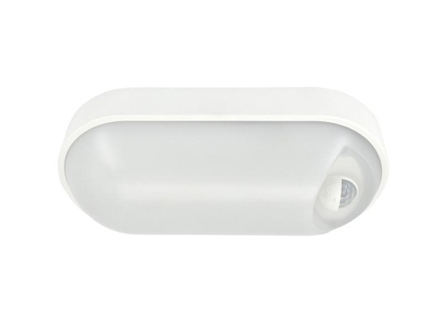 Светильник светодиодный WP 15 C 12W OP 840 W10L22 WH MDM 220х106х60мм 12Вт 4000К IP54 ЖКХ овал. пылевлагозащ. с датчиком движ. бел. Русский Свет 15071524500