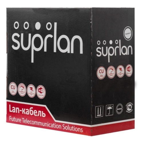 Кабель витая пара U/UTP кат.5E 4х2х0.51 24AWG solid Cu LSZH нг(А)-HF In. Premium 305м (м) SUPRLAN 01-0307-1 фото 2