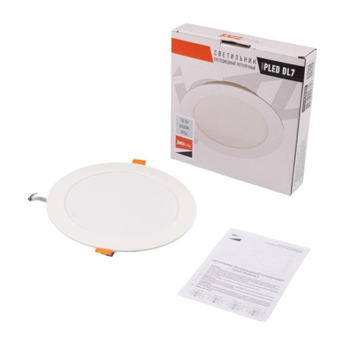 Светильник светодиодный PLED DL7 WH Downlight 18Вт 4000К 170х26мм IP54 ДВО встраив. Pro JazzWay 5046658 фото 4