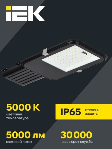 Светильник светодиодный ДКУ 1013-50Д 5000К IP65 уличный консольный IEK LDKU1-1013-050-5000-K03
