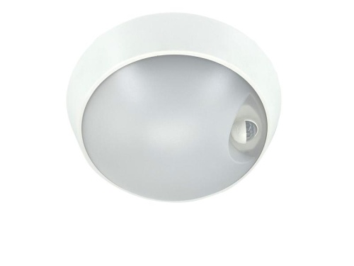 Светильник светодиодный WP 15 C 12W OP 840 D220 WH MDM 220х80мм 12Вт 4000К IP54 ЖКХ круглый пылевлагозащ. с датчиком движ. бел. Русский Свет 15071523453 фото 4