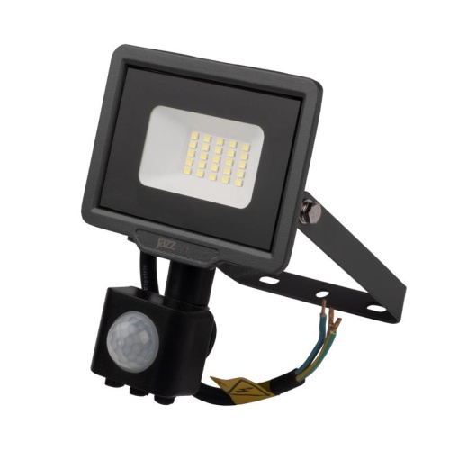 Прожектор светодиодный PFL-C3 SENSOR 20Вт 6500К IP65 ДО закален. прозр. стекло датчик движения инфракрасный Pro JazzWay 5026926A