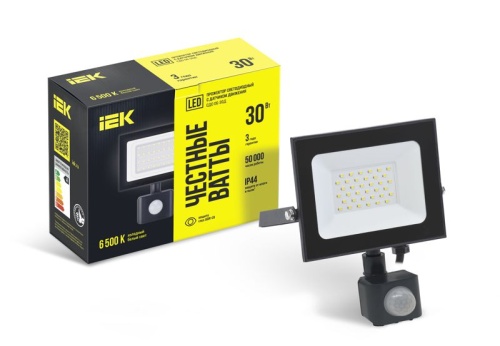 Прожектор светодиодный СДО 06-30Д 6500К IP54 с ДД черн. IEK LPDO602-30-65-K02 фото 6