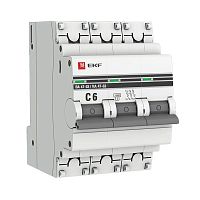Выключатель автоматический модульный 3п C 6А 4.5кА ВА 47-63 PROxima EKF mcb4763-3-06C-pro