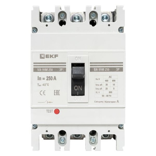 Выключатель автоматический 3п 250/250А 35кА ВА-99М PROxima EKF mccb99-250-250m фото 3