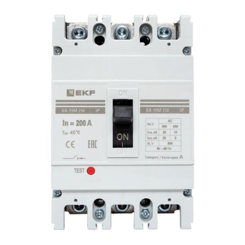 Выключатель автоматический 3п 250/200А 35кА ВА-99М PROxima EKF mccb99-250-200m фото 2