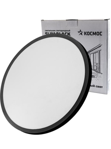 Светильник светодиодный SLIM BLACK 48Вт 4500К IP40 3480лм 230В 500х25мм КОСМОС KSlim48w_B4500K фото 2