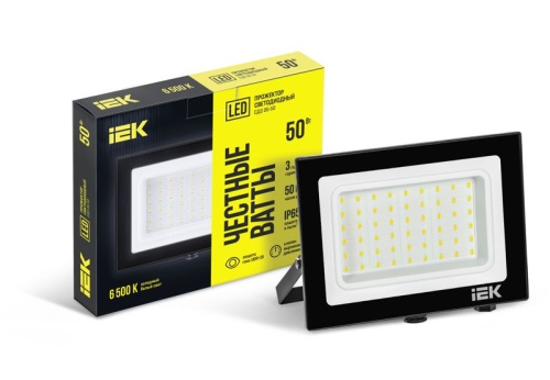 Прожектор светодиодный СДО 06-50 6500К IP65 черн. IEK LPDO601-50-65-K02 фото 3