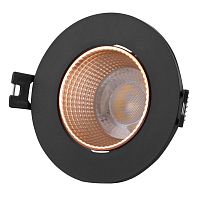 Светильник 10Вт GU5.3 IP20 LED встраив. пластик черн./бронз. DENKIRS 631276